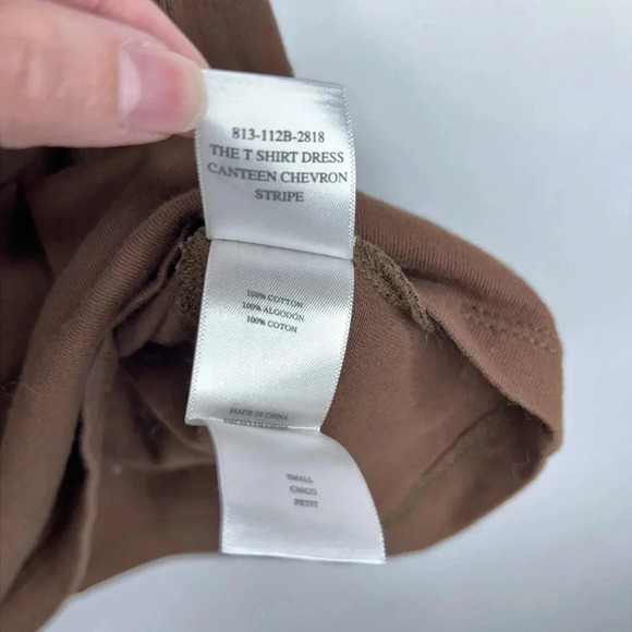 Rails T Shirt Dress Brown Chevron Stripe Tie Dye Short Sleeve Cotton Small - Picture 7 of 9